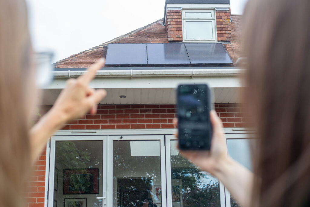 Solar panel on a house as part of the Eastleigh Energy Saving Open Home event